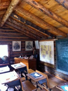 inside view of prairie schoolhouse at Ivinson Mansion, Laramie, WY